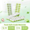 DOQAUS Ice Cube Trays, Easy-release Silicone & Flexible 14-Ice Cube Trays, 4 Pack