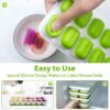DOQAUS Ice Cube Trays, Easy-release Silicone & Flexible 14-Ice Cube Trays, 4 Pack