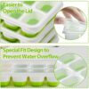DOQAUS Ice Cube Trays, Easy-release Silicone & Flexible 14-Ice Cube Trays, 4 Pack