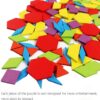 GEMEM 155 Pcs Wooden Pattern Blocks Set Geometric Shape Puzzle 24 Pcs