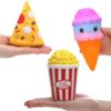 Squishy Toys Jumbo squishies, Hamburger Popcorn Cake Ice for Kids, 6pcs