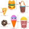 Squishy Toys Jumbo squishies, Hamburger Popcorn Cake Ice for Kids, 6pcs