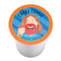 Crave Coffee Flavored Coffee Pods Compatible, Blueberry Vanilla, 40 Count