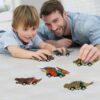 DINOBROS Dinosaur Toy Pull Back Cars, Pull Back Toy Cars, 6 Pack
