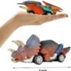 DINOBROS Dinosaur Toy Pull Back Cars, Pull Back Toy Cars, 6 Pack