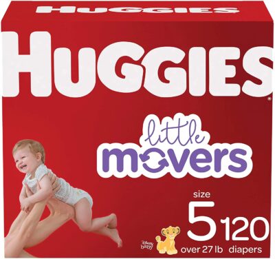 HUGGIES Baby Diapers Size 5, 120 Ct, Huggies Little Movers