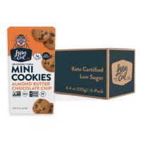 LesserEvil Almond Butter Chocolate Chip Mini Cookies, Pack of 6