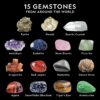 NATIONAL GEOGRAPHIC Mega Gemstone Dig Kit–Dig Up 15 Real Gems, Science Toy