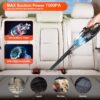 Niecarva Car Vacuum, Handheld Vacuum Cleaner for Car with LED Light 16.4 Ft Cord