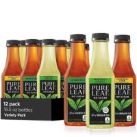 Pure Leaf Iced Tea, 0 Calories Unsweetened Variety Pack, 18.5 Fl Oz Cans, 12 Pack
