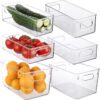 Refrigerator Organizer Bins, Set Of 6 Plastic Organizer Bins, BPA Free