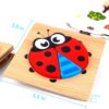 SKYFIELD Wooden Animal Puzzles for Toddlers Educational Toys, 4 Animal Patterns