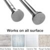 TEECK Shower Curtain Rod, 40-73 inch Adjustable Tension Spring