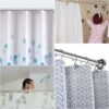 TEECK Shower Curtain Rod, 40-73 inch Adjustable Tension Spring