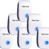Ultrasonic Pest Repell-er 6 Packs, Bug Repell-ent Indoor Plug Pest Con-trol, Mosquito Repell-ent, Electronic Repell-ent for Ant, Mosquito, Mice, Spider, Roach, Rat, Flea, Fly (6 Pack)