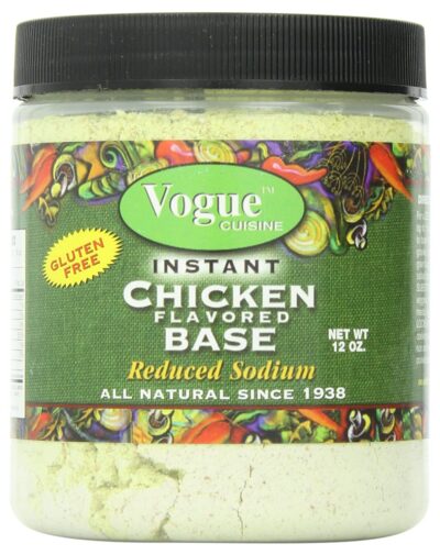 Vogue Cuisine Chicken Soup & Seasoning Base 12oz - Low Sodium, Gluten Free, All Natural Ingredients