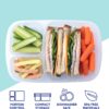 Easylunchboxes Bento Lunch Box Containers 3-Compartment, Set of 4, Classic.