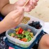 Easylunchboxes Bento Lunch Box Containers 3-Compartment, Set of 4, Classic.