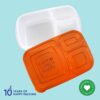 Easylunchboxes Bento Lunch Box Containers 3-Compartment, Set of 4, Classic.