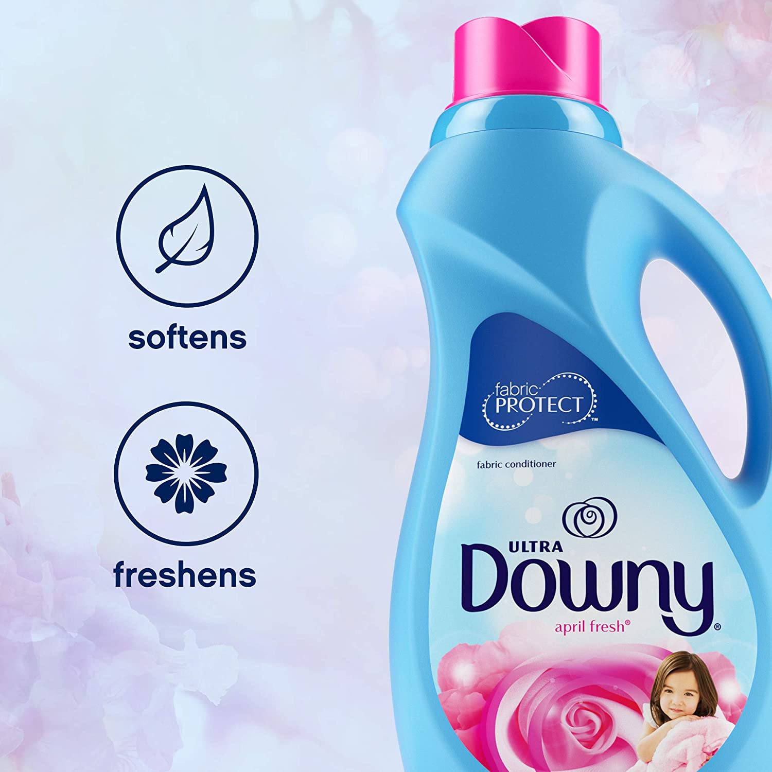 Downy Ultra April Fresh Liquid Fabric Softener 40 Loads 34 Fl Oz, 6 Pack –