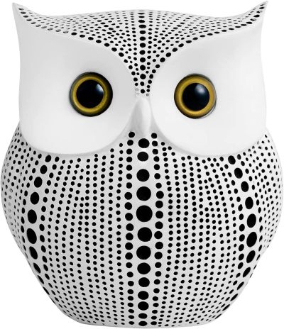 APPS2Car Owl Statue for Home Decor, White
