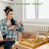 Bamboo Expandable Drawer Organizer for Utensils Holder, Adjustable Cutlery Tray
