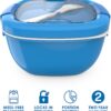 Bentgo Salad - Stackable Lunch Container with Large 54-oz Salad Bowl (Blue)