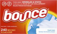 Bounce Fresh Linen Scented Fabric Softener Dryer Sheets