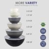 Cook with Color Mixing Bowls with Lids - Bowls Set 12 Piece Plastic Nesting