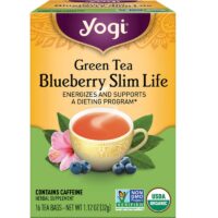 Yogi Tea Green Tea Blueberry Slim Life, 6 Pack, Contains Caffeine, 96 Tea Bags