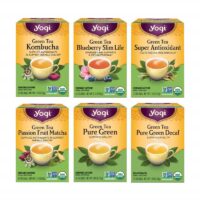 Yogi Tea Green Tea Variety Pack Sampler, 6 Pack, 96 Organic Green Tea Bags