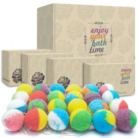 INTEYE 24 Organic Bath Bombs, Handmade Bubble Bath Bomb Gift Set, Essential