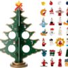 JOYIN Christmas 24 Days Countdown Advent Calendar with a Wooden Christmas Tree