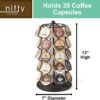 Nifty Solutions 35 Coffee Pod Carousel, 1 Count (Pack of 1), Black Nifty Solutions 35 Coffee Pod Carousel, 1 Count (Pack of 1), Black