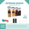 Plastic House Large Cereal Containers Storage Set Dispenser Approx Plastic House Large Cereal Containers Storage Set Dispenser Approx