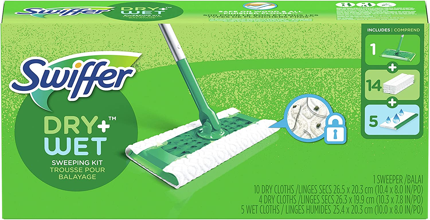 Swiffer Sweeper Dry + Wet All Purpose Floor Mopping and Cleaning