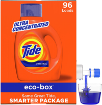 Tide Liquid Laundry Detergent Soap Eco-Box, Ultra Concentrated High Efficiency