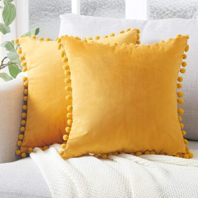 Top Finel Decorative Throw Pillow Covers, Yellow