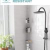Zenna Home 2156NN Tension Pole Shower Caddy, Nickel