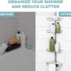 Zenna Home 2156NN Tension Pole Shower Caddy, Nickel