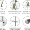 Zenna Home 2156NN Tension Pole Shower Caddy, Nickel
