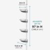 Zenna Home 2156NN Tension Pole Shower Caddy, Nickel