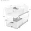 Madesmart 2-Tier Organizer with Dividers Slide-Out Baskets with Handles Madesmart 2-Tier Organizer with Dividers Slide-Out Baskets with Handles