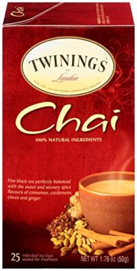 Twinings of London Chai Tea Bags, 25 Count, Pack of 6