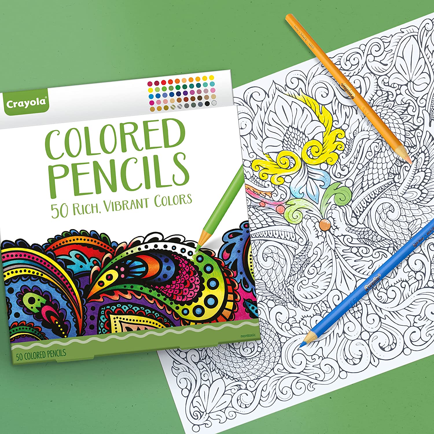 Crayola 100 Colored Pencils Rich, Vibrant Colors