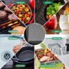 Amagabeli 10”x10” Cast Iron Cleaner Mesh Premium 316 Stainless Steel Small Rings