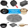 TOPULORS 316 Stainless Steel Cast Iron Skillet Cleaner 7 Inch