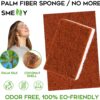 Natural Plant Based Scrub Sponge 12 Pack, Palm Fiber Scrubbing Sponge
