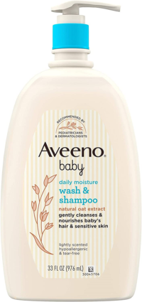 Aveeno Baby Daily Moisture Gentle Bath Wash & Shampoo with Natural Oat Extract