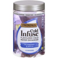 Twinings Flavored Water Enhancer, Blueberry And Apple, 12 Infusers, Pack of 6.